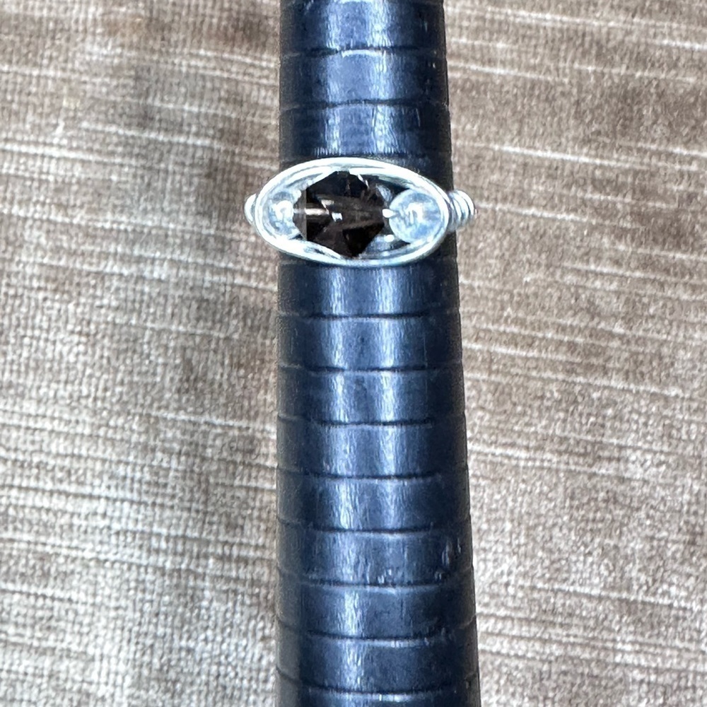 Smokey Quartz handmade ring  size 5 Handmade